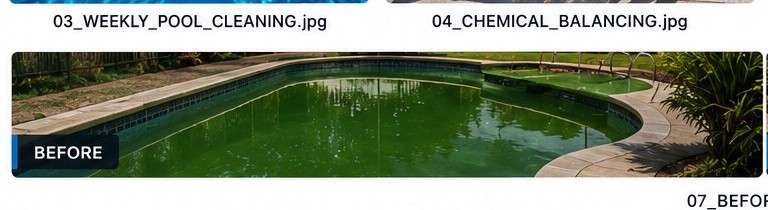 Pool before cleaning